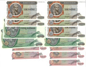 Zaïre. Lot 13 Banknotes. Banknote. Type 1977/1979 - UNC. UNC.