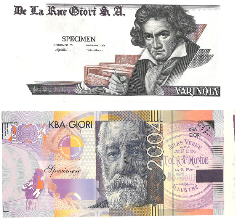Italy + Switserland. Testnote. Type ND. - UNC. UNC.