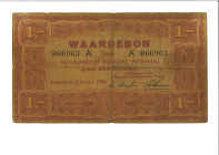 Nederland. 1 Gulden. Waardebon. Type 1949. - Fraai. Fraai.