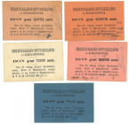 Lot 5 Waardebonnen. Waardebon. Type ND. Type Nieuwjaars-Uitdeling. - Prachtig / UNC. Prachtig / UNC.