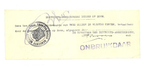 Nederland. 2,50 Gulden. Waardebon. Type ND. Type Bergen op Zoom. - Prachtig. (Alm. 9.03) - Prachtig.