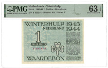 Nederland. 1 Gulden. Winterhulp. Type 1943-1944. - PMG 63EPQ UNC