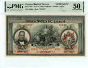 Greece
National Bank (ΕΘΝΙΚΗ ΤΡΑΠΕΖΑ)
Specimen 500 Drachmai, 13 October 1921 - Issue of 1921-1922
Red overprint “NEON”, “SPECIMEN" and four horizontal...