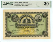 Greece
Bank of Crete
100 Drachmai, 26 March 1915 - Issue of 1912-1917
S/N A02 34368
Printer: BWC
Pick S154b; Pitidis 252b

Graded Very Fine 30, Annota...