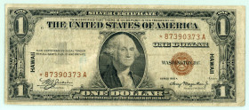 USA
$1, 1935-A Hawaii Silver Certificate
S/N *87390373A pp G
Signatures Julian and Morgenthau
Fr. 2300

About Fine.

From the ''Yankee'' Collection of...