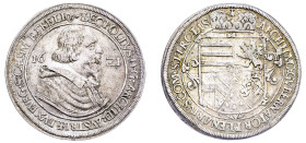 Holy Roman Empire, Tyrol, Archduke Leopold V, 1619-1632. Taler, 1621, Hall mint, 28.43g (KM264.5; Dav. 3330).

Very fine with even wear and cabinet to...