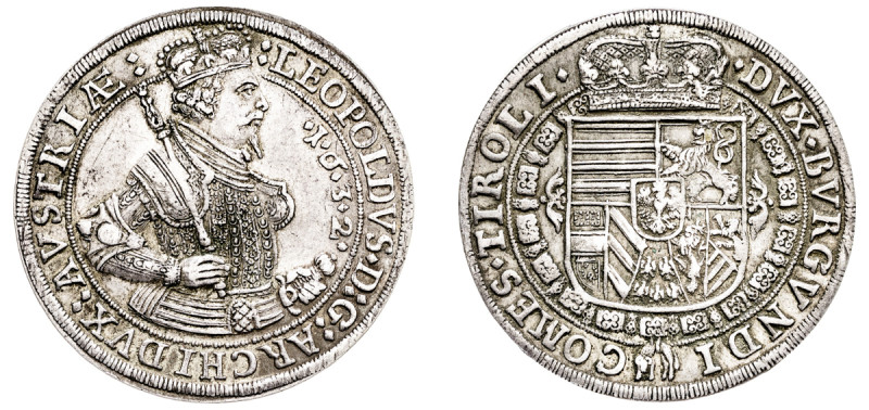 Holy Roman Empire, Tyrol, Archduke Leopold V, 1619-1632. Taler, 1632, Hall mint,...