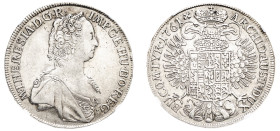 Holy Roman Empire, Maria Theresia, 1740-1780. Taler, 1761, Hall mint (KM1816; Dav. 1121).

Steel-grey tone with attractive details.

Graded AU53 NGC.