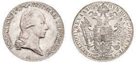 Austria, Francis I, 1804-1835. Taler, 1824 A, Vienna mint, 28.00g (KM2162; Dav. 7).

Extremely fine, reverse better with very attractive soft grey pat...