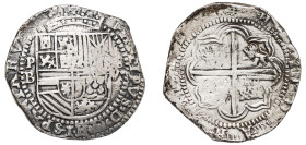 Bolivia, Philip II, 1556-1598. Cob 8 Reales, (1574-1586) P B, Potosi mint, 25.22g (KM5).

Good very fine with full crown and shield, bold P-B to left ...