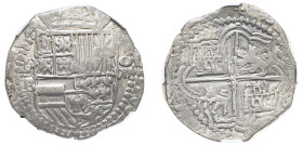 Bolivia, Philip II or Philip III, 1556-1598 or 1598-1621. Cob 8 Reales, (1578-1603) P B, Potosi mint, 26.70g (KM5 or 10 respectively).

A well-struck ...