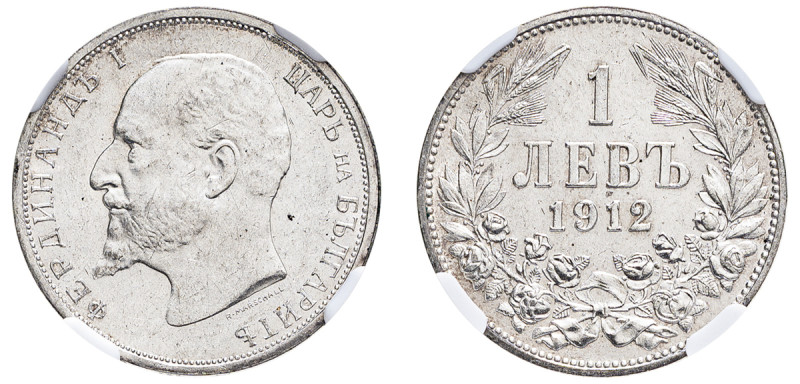 Bulgaria, Ferdinand I, 1887-1918. Lev, 1912, Kremnitz mint (KM31).

A lustrous s...