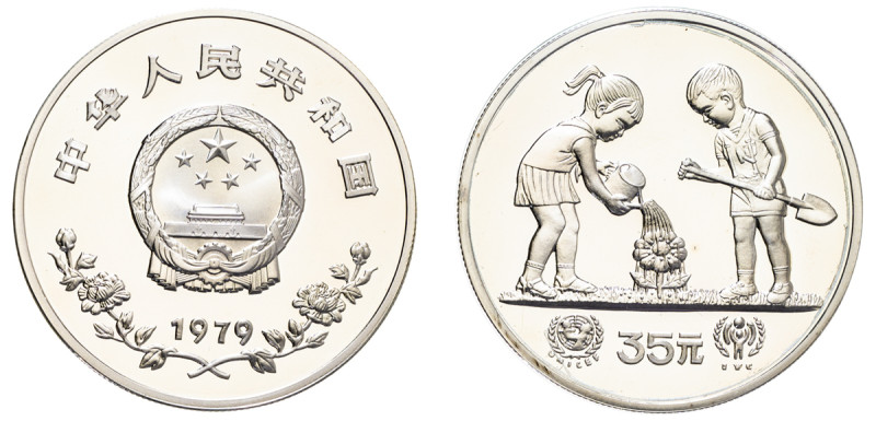 China, People’s Republic, 1949-. AR Proof 35 Yuan, 1979, Year of the Child, 20.0...