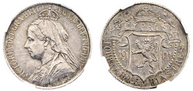 Cyprus, British Administration, Victoria, 1837-1901. 4 1/2 Piastres, 1901, Royal mint (KM5; Fitikides 41).

Steel-grey tone with developing golden hue...