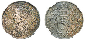 Cyprus, British Administration, George V, 1910-1936. 18 Piastres, 1921, Royal mint (KM14; Fitikides 68).

Medium to dark grey tone with blue hues and ...