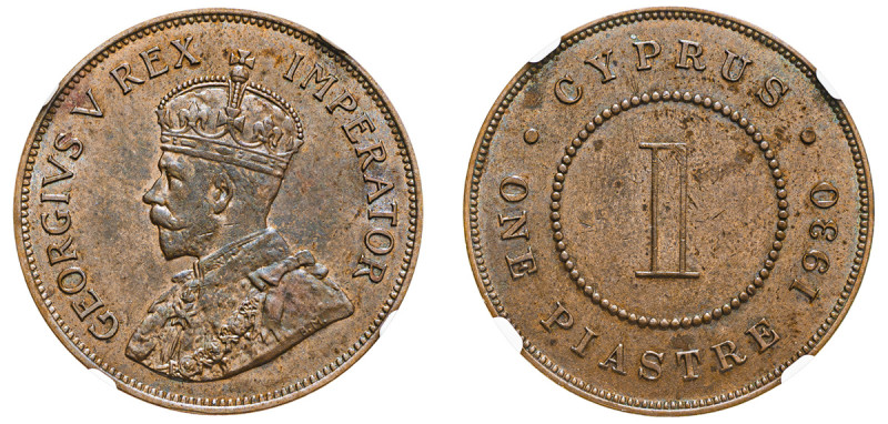 Cyprus, British Administration, George V, 1910-1936. Piastre, 1930, Royal mint (...