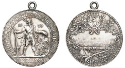 Germany, Berlin. AR Medal, 1890, for the 10th German Shooting Federation Competition in Berlin, by Lauer, plain edge, 29.61g, 40mm (Peltzer 855; Steul...