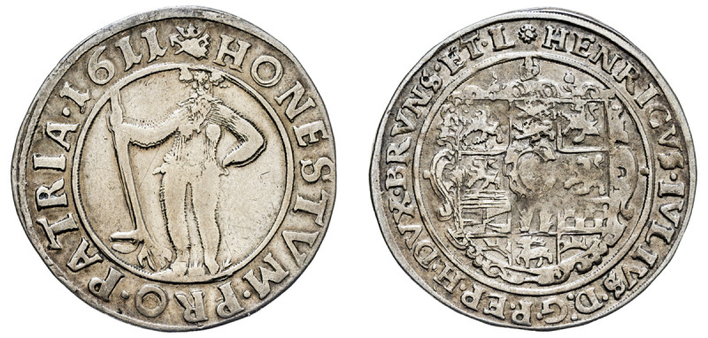 German States, Brunswick-Wolfenbüttel, Henry Julius, 1589-1613. 1/4 Taler, 1611,...