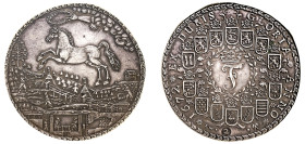 German States, Brunswick-Lüneburg-Calenberg, Johann Friedrich, 1665-1679. 2 Taler, 1672 LW, Clausthal mint, 57.65g (KM132.3; Dav. 205).

An impressive...
