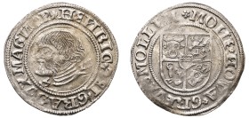 German States, Mecklenburg, Henry V, 1503-1552. Doppelschilling (2 Schilling), 1525 (15Z5), Grevesmühlen mint, 4.00g (MB52; Kunzel 35-36).

Extremel...