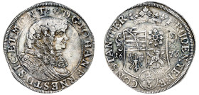 German States, Saxe-Weimar, John Ernest II, 1662-1683. 2/3 Taler, 1676, Weimar mint, 17.66g (KM105; Dav. 891).

Extremely fine with golden hues.

From...