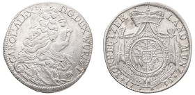 German States, Württemberg, Karl Alexander, 1733-1737. 30 Kreuzer, 1735 FB, 6.38g (KM334).

Good very fine with light marks in obverse field and exc...