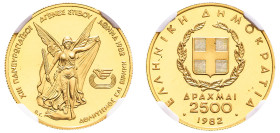 Greece, Third Republic, 1974-. AV Proof 2.500 Drachmai, 1982, Pan-European Games (KM142; Fr. 28).

Graded PF68 ULTRA CAMEO NGC. 

From the “Athanasios...
