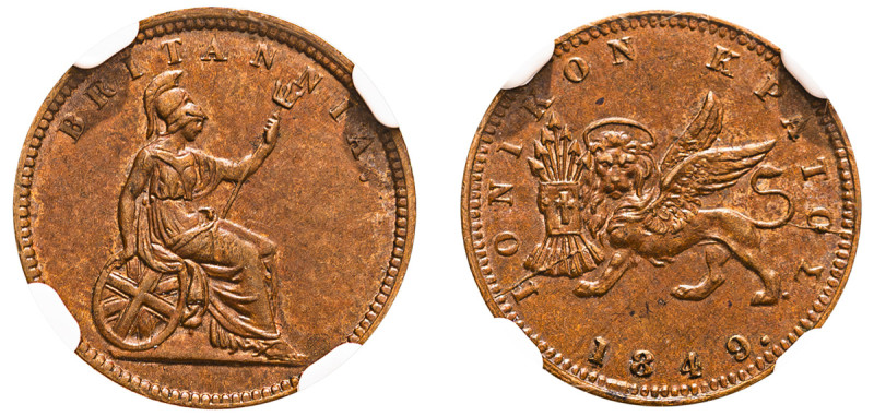 Greece, Ionian Islands, British Administration, 1809-1863. Lepton, 1849 (KM34).
...