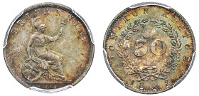 Greece, Ionian Islands, British Administration, 1809-1863. 30 Lepta, 1862 (KM35).

Exceptional sharp details with a perfect combination of grey-blue-r...