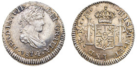 Guatemala, Ferdinand VII, 1808-1833. 1/2 Real, 1814 NG-M, Nueva Guatemala City mint (KM65).

Outstanding details and sharpness combined with a light i...