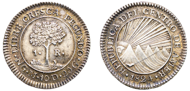 Guatemala (Central American Republic), Federal Republic, 1821-1841. Real, 1824 N...