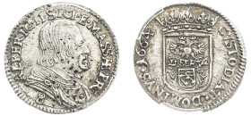Italian States, Massa Di Lunigiano, Alberico II Cybo-Malaspina, 1662-1690. 8 Bolognini (Luigino), 1664 (KM38).

Steel-grey tone with strong details an...
