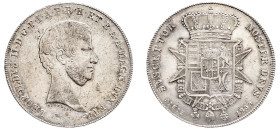 Italian States, Tuscany, Leopold II, 1824-1859. Francescone (4 Fiorini), 1859, Florence mint, 27.25g (KM-C75b; Dav. 160).

Good very fine with attract...