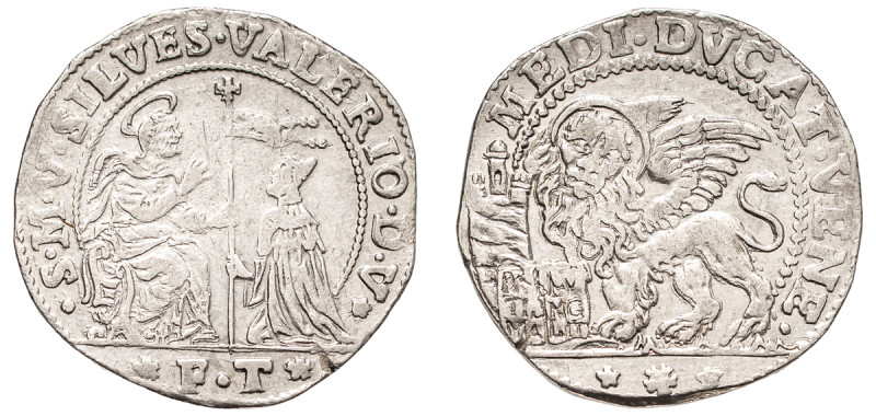 Italian States, Venice, Doge Silvestro Valier, 1694-1700. 1/2 (Half) Ducato, ND ...