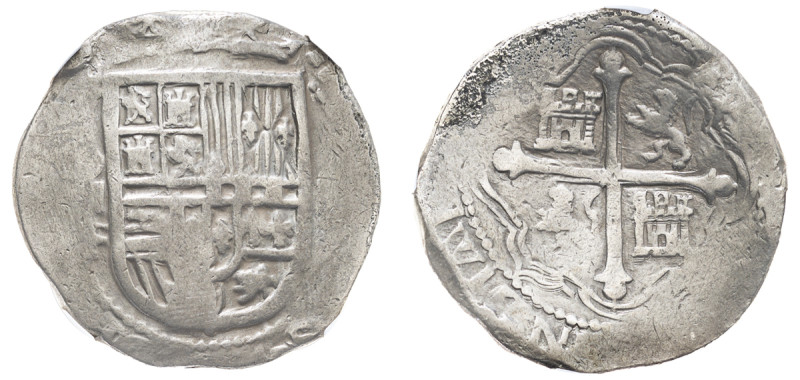 Mexico, Philip III, 1598-1621. Cob 8 Reales, (1607-1617) Mo F, Mexico City mint,...