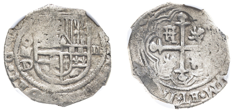 Mexico, Philip III, 1598-1621. Cob 2 Reales, (1616-1622) Mo D, Mexico City mint,...