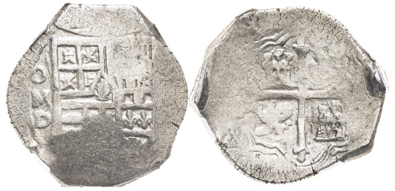 Mexico, Philip III or Philip IV, 1598-1621 or 1621-1665 respectively. Cob 8 Real...