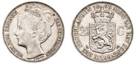 Netherlands, Wilhelmina, 1890-1948. 2 1/2 Gulden, 1898, Utrecht mint, P. PANDER variety, 24.97g (KM123; Dav. 237).

Very fine with steel-grey tone.