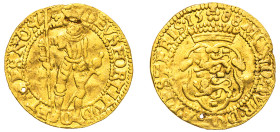 Netherlands, West Friesland. AV Ducat, 1588, Hoorn mint, “Hungarian” type, 3.44g (Fr. 291).

Very fine, pierced and with edge marks at 12 o’clock....