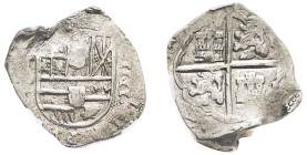Spain, Philip III, 1598-1621. Cob 4 Reales, (1615-1621) T P, Toledo mint, 13.49g (KM33.5).

Obverse struck from a worn die, otherwise bold details rem...