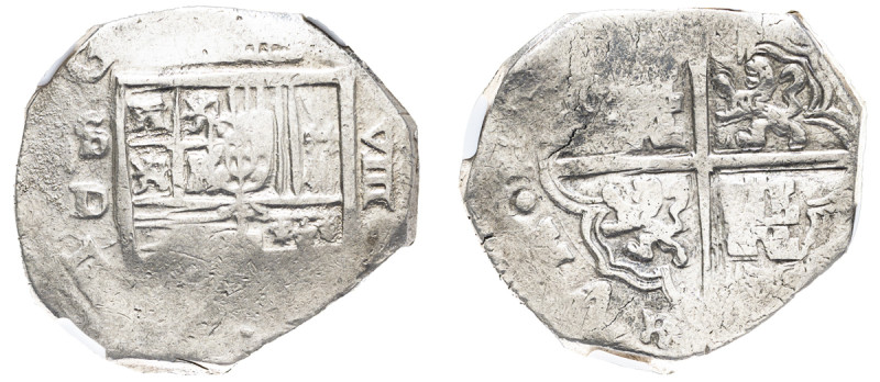 Spain, Philip III or Philip IV, 1598-1621 or 1621-1665. Cob 8 Reales, (1598-1665...