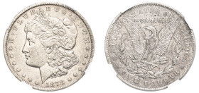 USA, Federal Republic, 1776-. “Morgan” Dollar, 1878 CC, Carson City mint (KM110).

Graded XF Details, Cleaned NGC.
