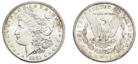 USA, Federal Republic, 1776-. “Morgan” Dollar, 1881 S, San Francisco mint (KM110).

Outstanding lustre and eye-appeal.

Graded MS64+ PCGS.
