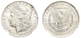 USA, Federal Republic, 1776-. “Morgan” Dollar, 1883 O, New Orleans mint (KM110).

A lustrous example with sharp details.

Graded MS64 NGC.