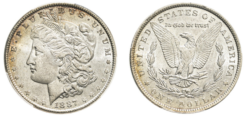 USA, Federal Republic, 1776-. “Morgan” Dollar, 1887, Philadelphia mint (KM110).
...