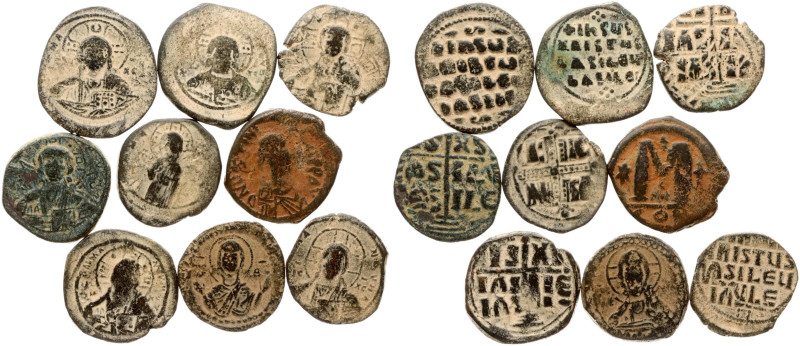 Byzantine Empire. Follis ND (969-1081). Bronze, copper, total weight 99.94 g. Lo...