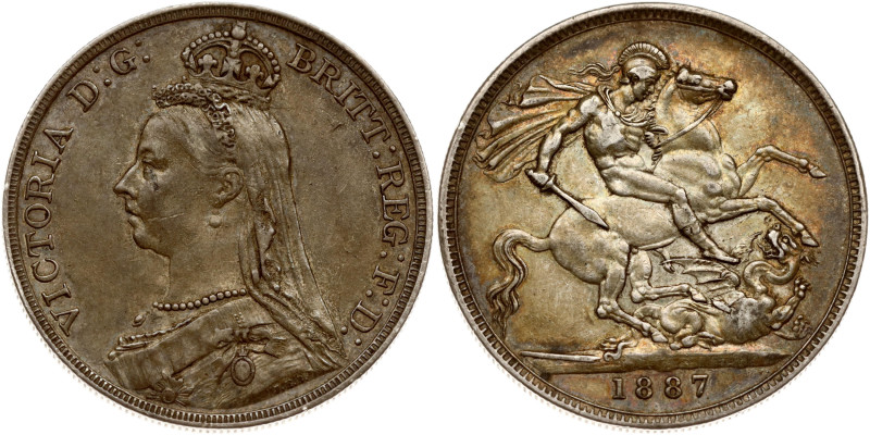 Great Britain. Victoria (1837-1901). Crown 1887. Silver 28.09 g. KM 765, Sp 3921...