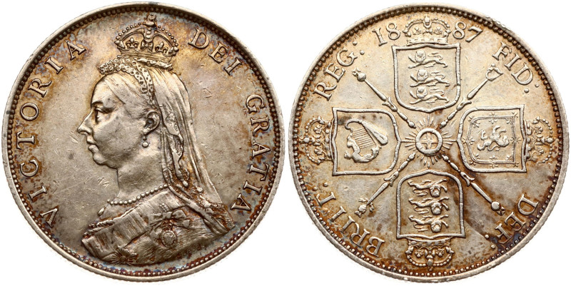 Great Britain. Victoria (1837-1901). Florin 1887. Silver 11.27 g. KM 762, Sp 392...