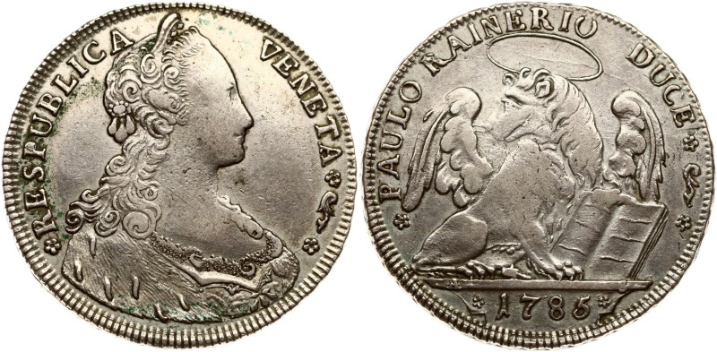 Italy, Venice. Paolo Renier (1779-1789). Taler 1785. Silver 28.36 g. KM 730, Dav...