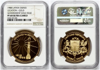 Latvia 1 Ounce 1988 Independence NGC PF 68 ULTRA CAMEO TOP POP